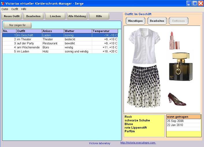 Kleiderschrank-Manager